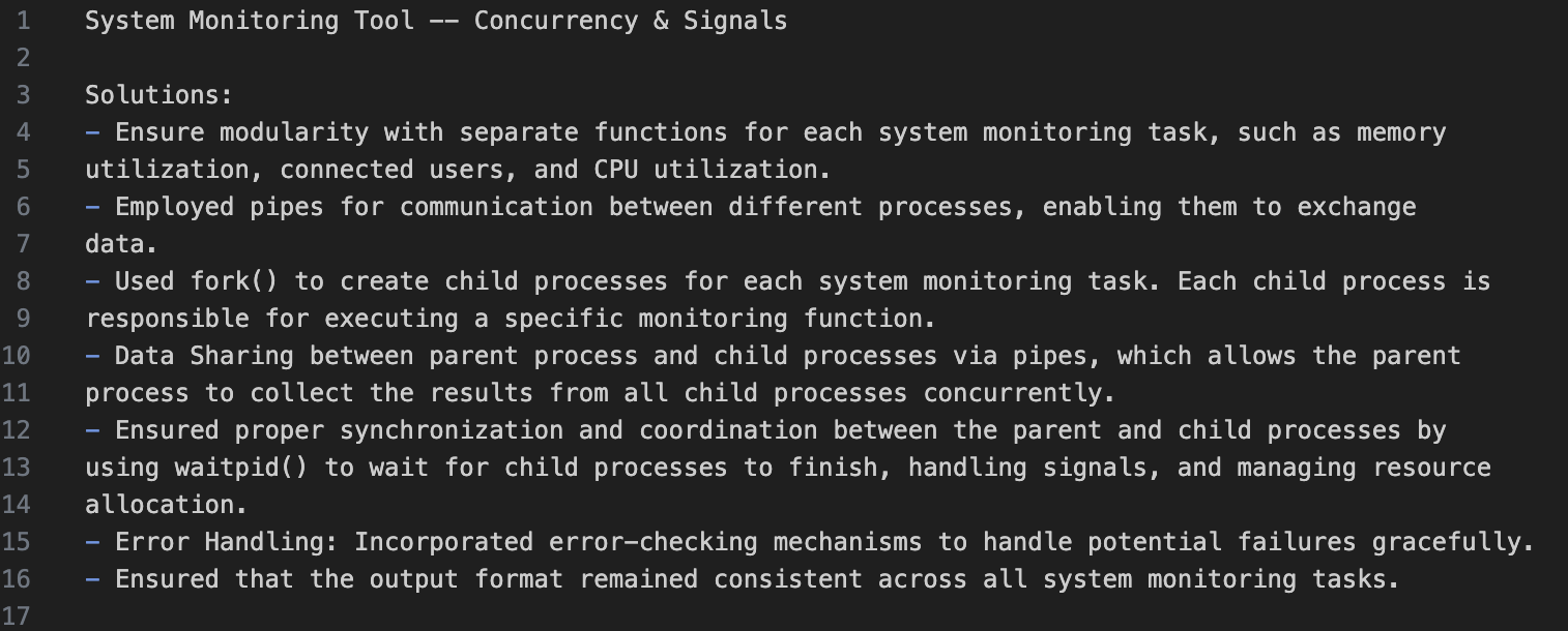 System Monitoring Tool 